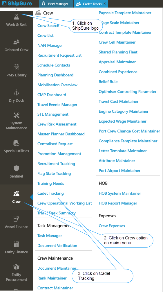Cadet Tracking