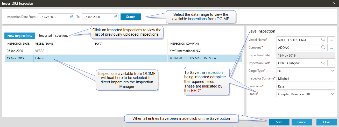 Inspection Manager Dashboard